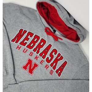 Nebraska Huskers Hoodie Pullover Sweatshirt Men's Size‎ Medium Gray Colosseum